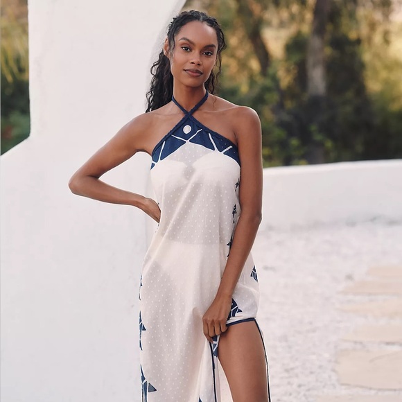 Farm Rio x Anthropologie Graphic Halter Dress - Picture 6 of 6